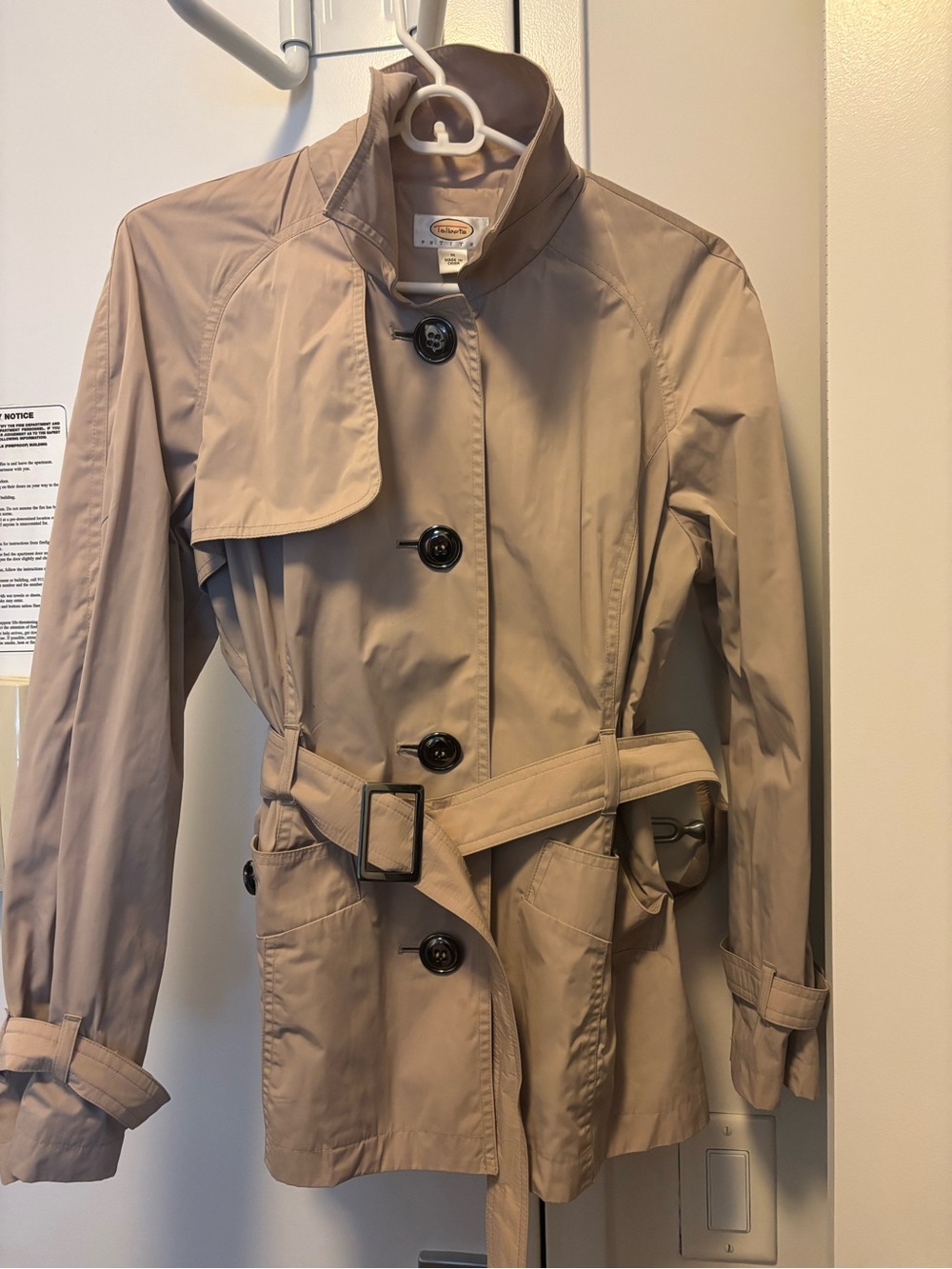 Talbots Tan Trench Coat with Belt